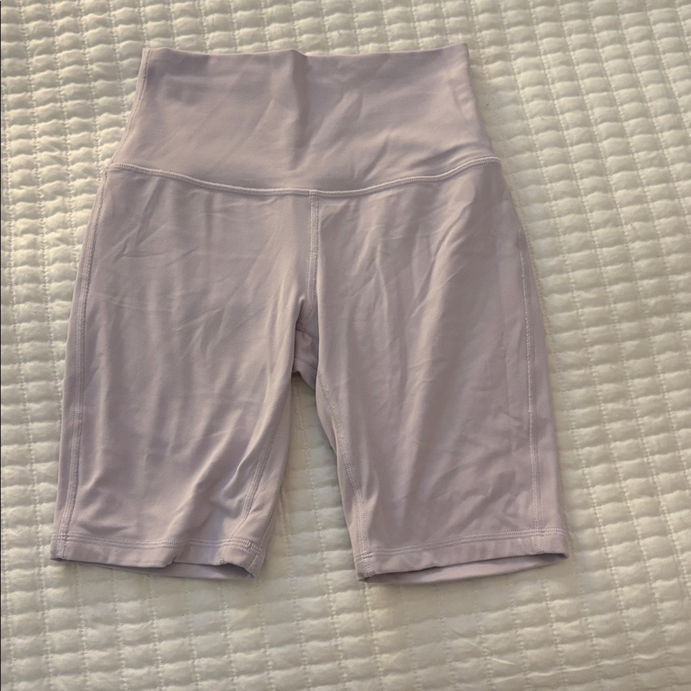 Light Purple High-Waisted Biker Shorts